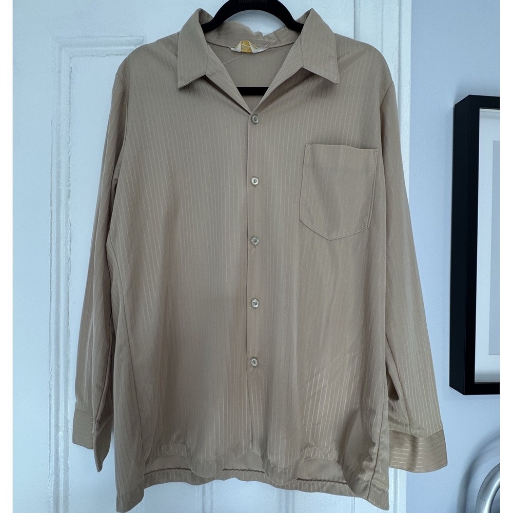 Vintage Styled In California Men's Button Down Shirt Pin Striped